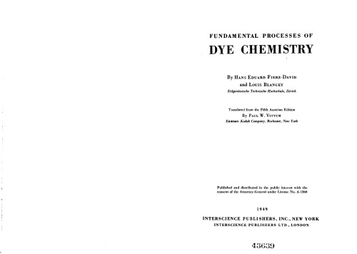 Fundamental Processes of Dye Chemistry