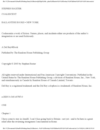 Coalescent: A Novel (Destiny's Children)