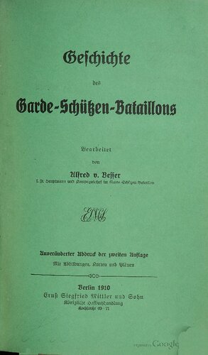 Geschichte des Garde-Schützen-Bataillons