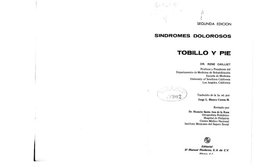 Sindromes Dolorosos Tobillo y Pie  Spanish