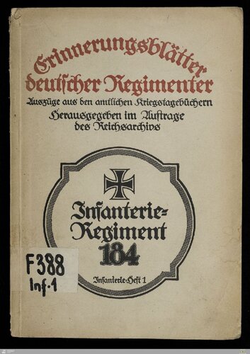 Das Infanterie-Regiment Nr. 184