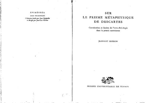 Sur le prisme métaphysique de Descartes