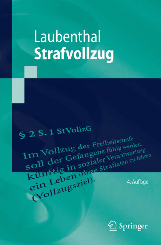 Strafvollzug (Springer-Lehrbuch) (German Edition)