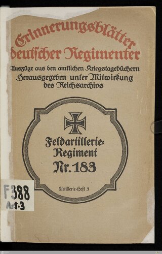 Das Feldartillerie-Regiment Nr. 183