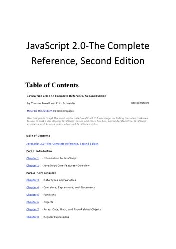 JavaScript: The Complete Reference
