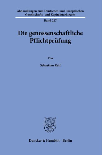 Die genossenschaftliche Pflichtprüfung