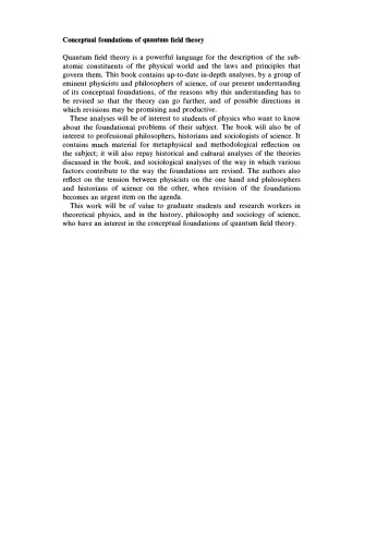 Conceptual foundations of quantum field theory