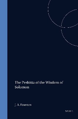 Peshitta of the Wisdom of Solomon
