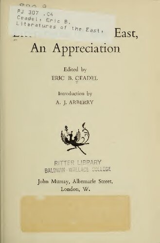 Literatures of the East: An Appreciation