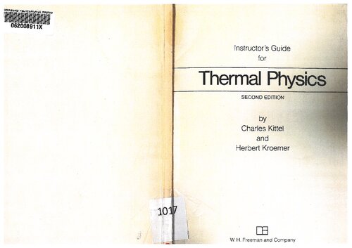 Thermal Physics solutions manual
