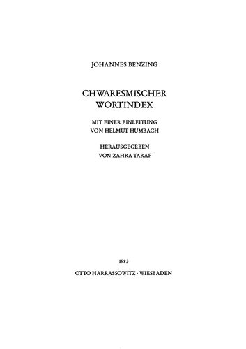 Chwaresmischer Wortindex