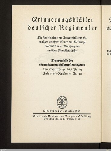 Das Infanterie-Regiment von Grolman (1. Posensches) Nr. 18 im Weltkriege