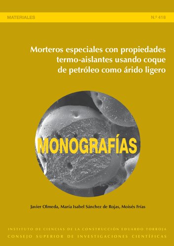 Morteros especiales con propiedades termo-aislantes usando coque de petróleo como árido ligero