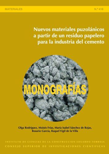 Nuevos materiales puzolánicos a partir de un residuo papelero para la industria del cemento