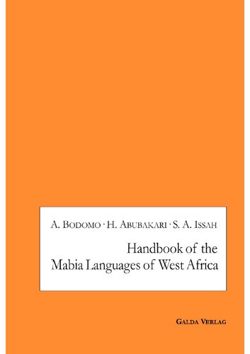 Handbook of the Mabia Languages of West Africa