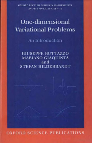 One-dimensional Variational Problems: An Introduction