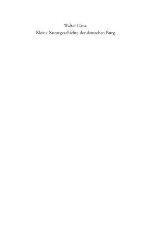 Kleine Kunstgeschichte der deutschen Burg