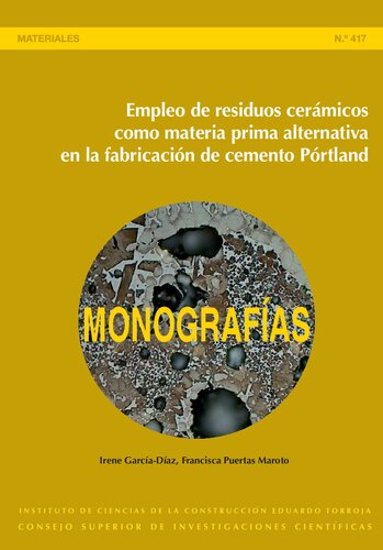 Empleo de residuos cerámicos como materia prima alternativa en la fabricación de cemento Pórtland