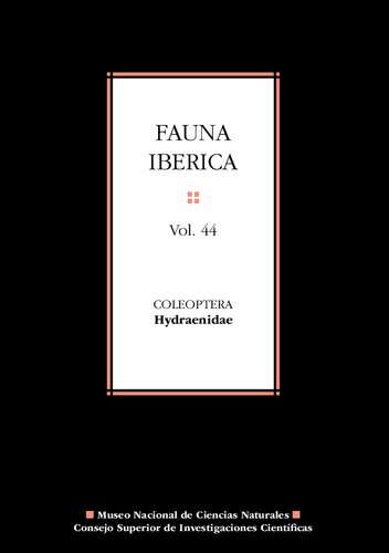 Fauna ibérica. Vol. 44, Coleoptera : Hydraenidae