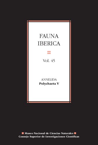 Fauna ibérica. Vol. 45, Annelida : Polychaeta V