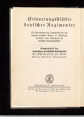 Geschichte des Garde-Füsilier-Regiments