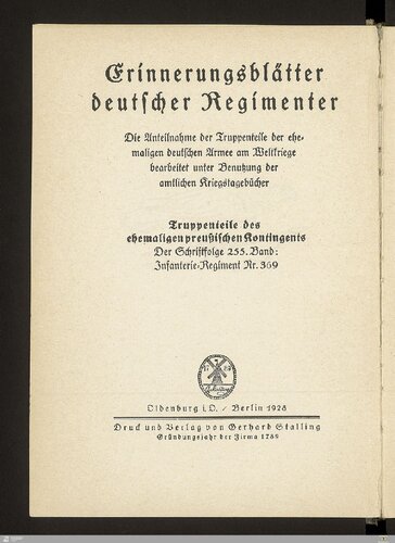 Geschichte des Infanterie-Regiments Nr. 369