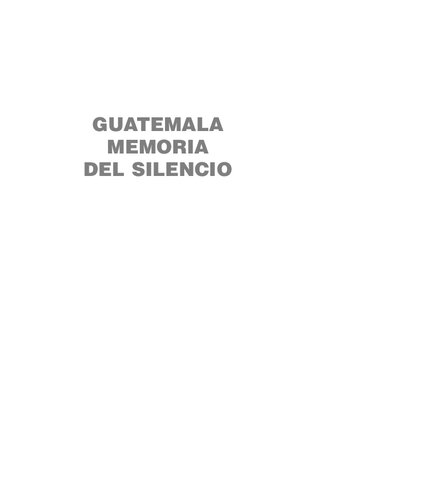 memoria del silencio, conclusiones y recomendaciones, 1999