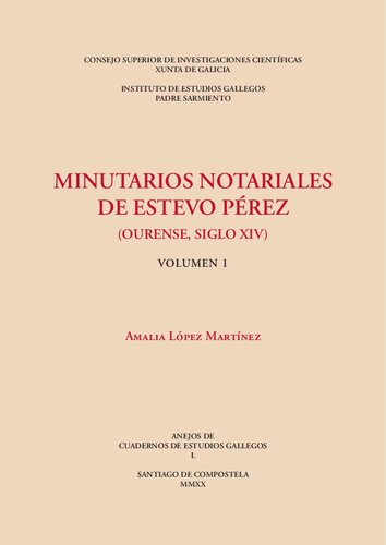 Minutarios notariales de Estevo Pérez (Ourense, siglo XIV)