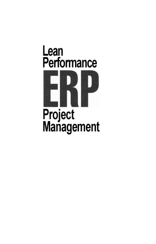 Lean Performance ERP Project Management: Implementing the Virtual Supply Chain (Resource Management)