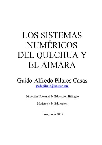 Los sistemas numéricos del quechua y el aimara