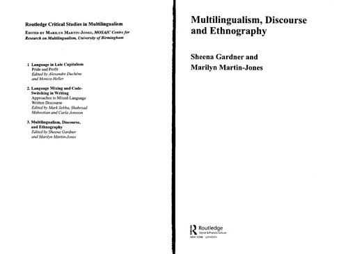 Multilngualism, discourse and ethnographsy