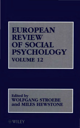 European Review of Social Psychology (Volume 12)