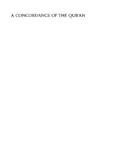 A Concordance of the Qur'an