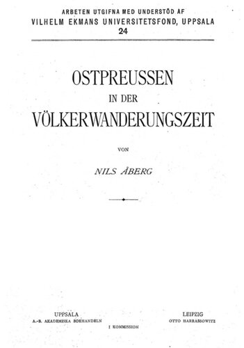 Ostpreußen in der Völkerwanderungszeit