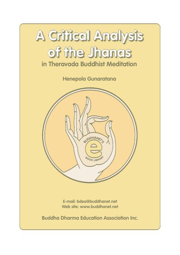 A Critical Analysis of the Jhanas