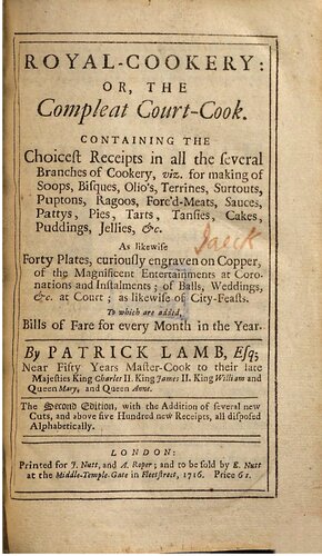 Royal-Cookery, or The Compleat Court-Cook