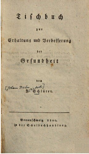 Tischbuch zur Erhaltung und Verbesserung der Gesundheit