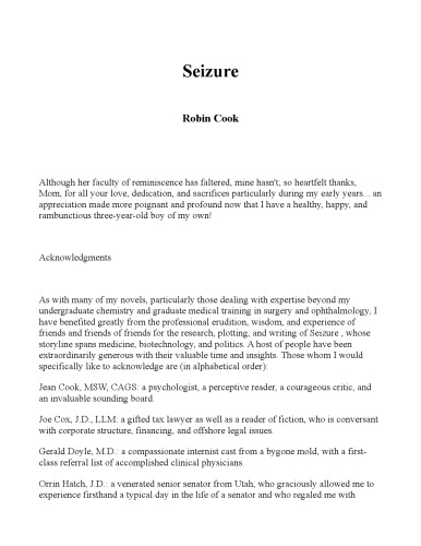 Seizure  Medical Fiction