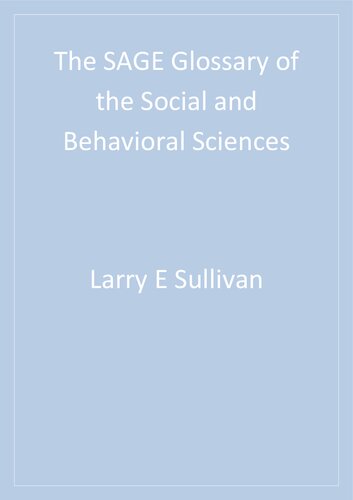 The SAGE glossary of the social and behavioral sciences