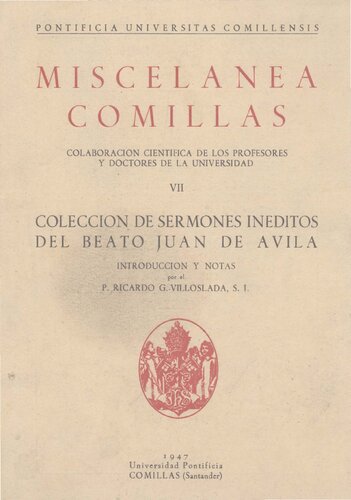 Colección de sermones inéditos del beato Juan de Ávila