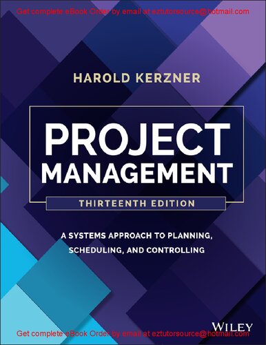 Project Management A Systems Approach To Planning Scheduling And Controlling