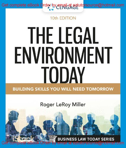 The Legal Environment Today