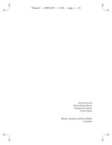 Álgebra Linear - um segundo curso