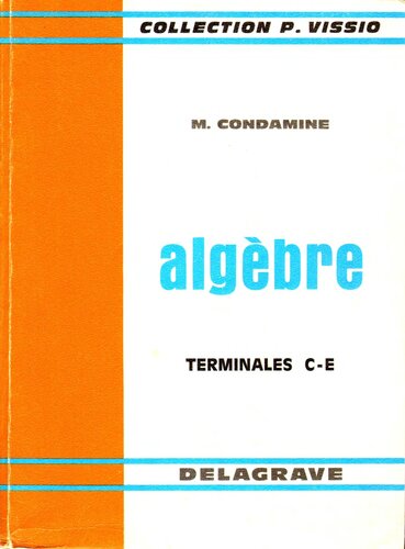 Algèbre Terminales C-E