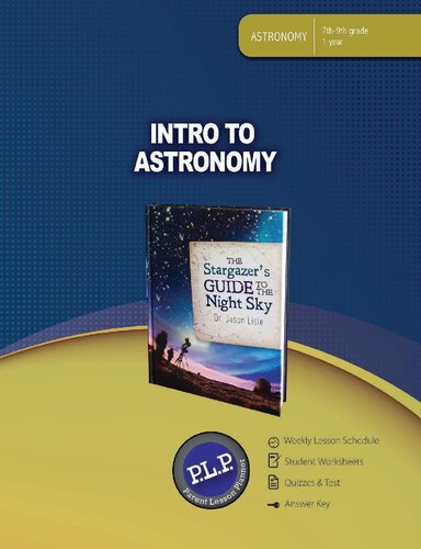 Intro to Astronomy Parent Lesson Planner, Grades 7-9