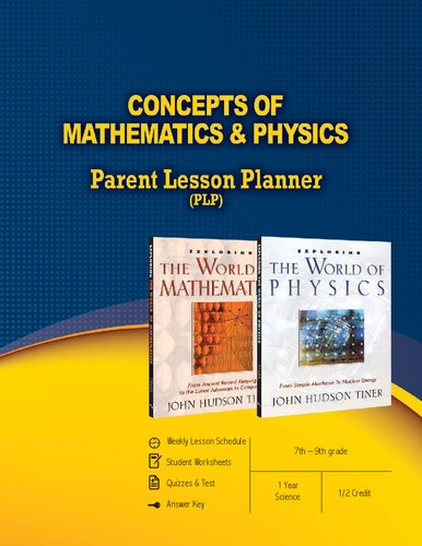 Concepts of Mathematics and Physics Parent Lesson Planner