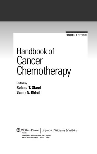 Handbook of Cancer Chemotherapy