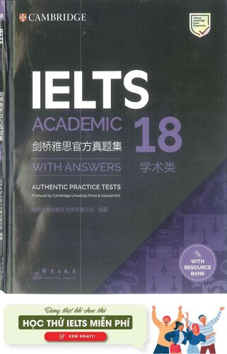 IELTS 18 Academic Student's Book with Answers (Cambridge IELTS Self-Study Packs)