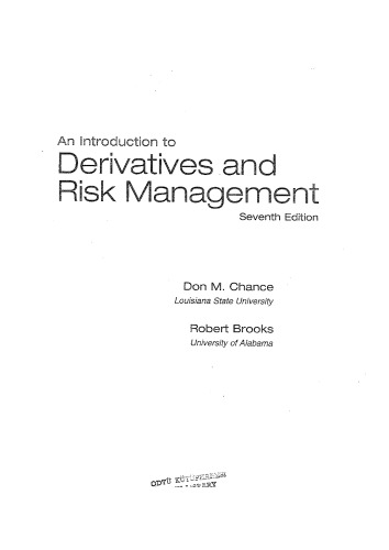 An Introduction to Derivatives and Risk Management: With Stock-Trak Coupon