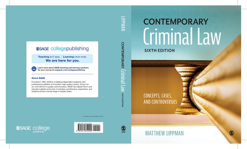 Contemporary Criminal Law: Concepts, Cases, and Controversies